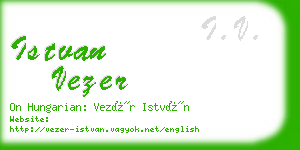 istvan vezer business card